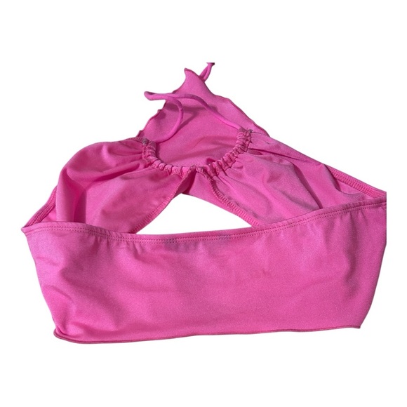 SHEIN Pink Halter Top‎ Scarf Bandana Festival Rave Party Club Sexy Ruched - Picture 3 of 4